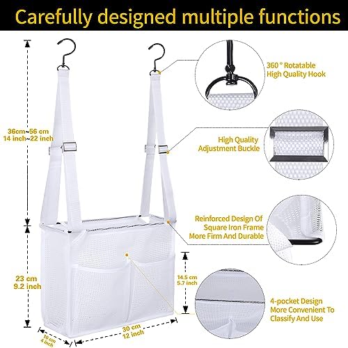 4 Storage Pockets Adjustable Mesh Bathroom Bag