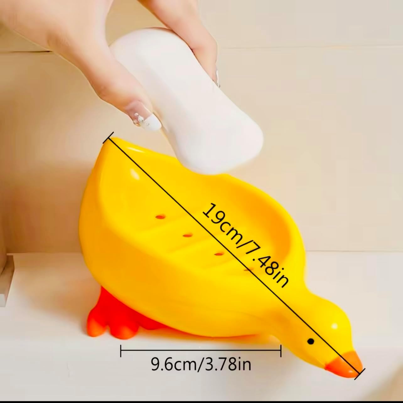Adorable Duck Soap Dish Self-Draining Eco-Friendly