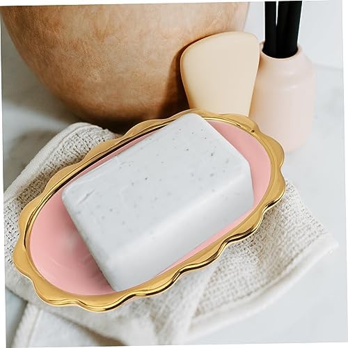 Zerodeko Ceramic Soap Dish Luxury with Elegant Design for Home Kitchen