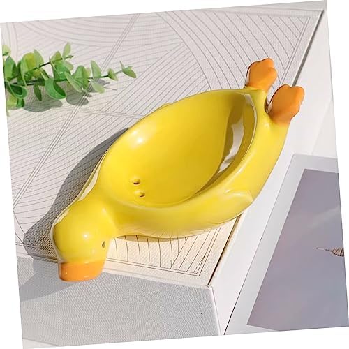 LIFKOME Ceramic Duck Soap Dish Holder