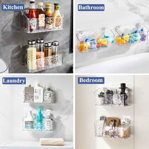 Eunion Adhesive Shower Caddy - Durable Organizer for Bath Bathtub