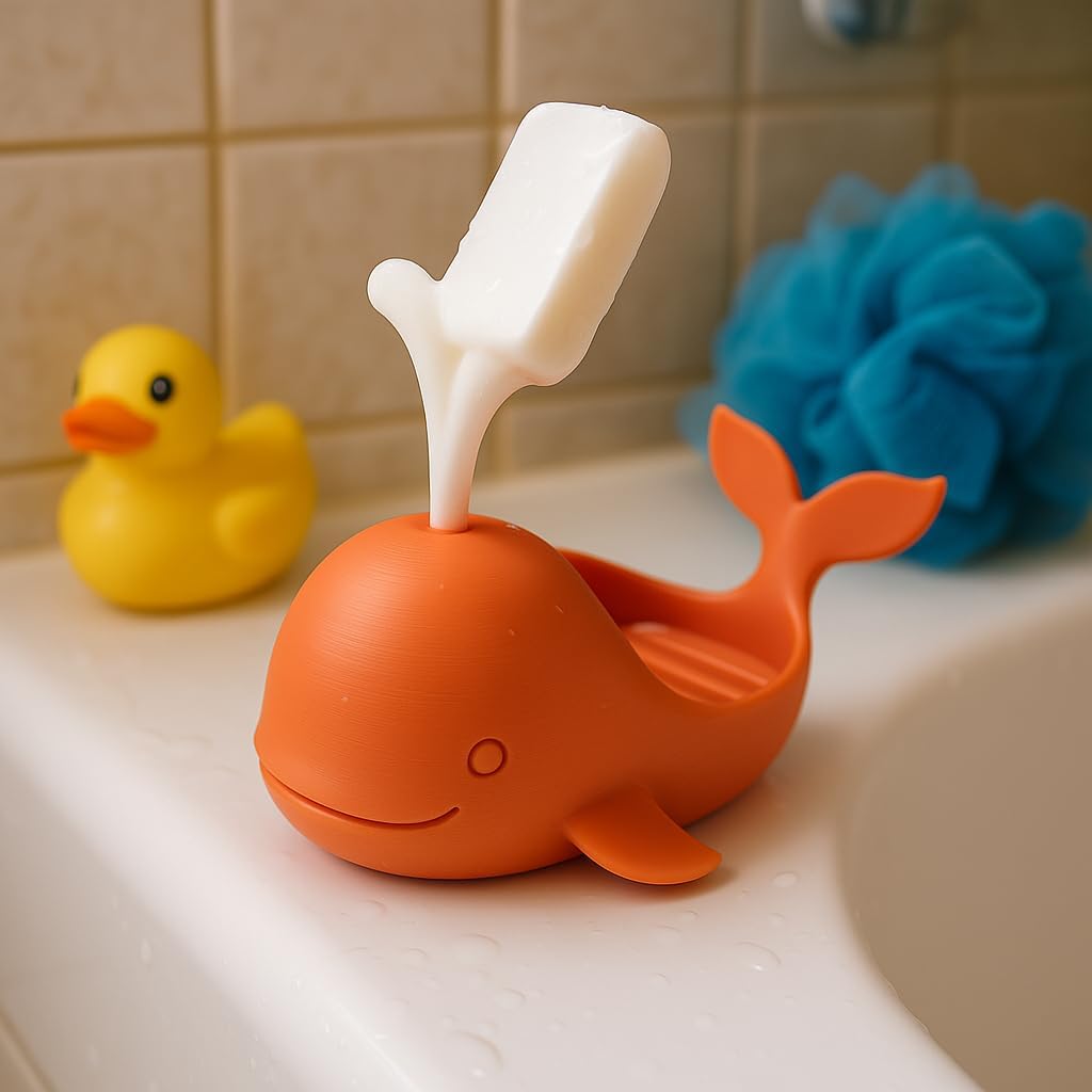 Whimsical Whale soap dish for kids