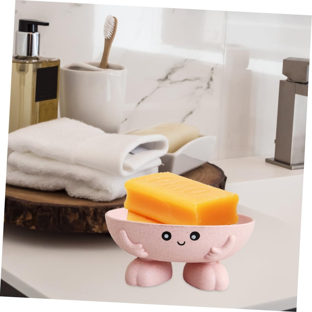 2pcs Cartoon Soap Holder with Drainage for Bathroom