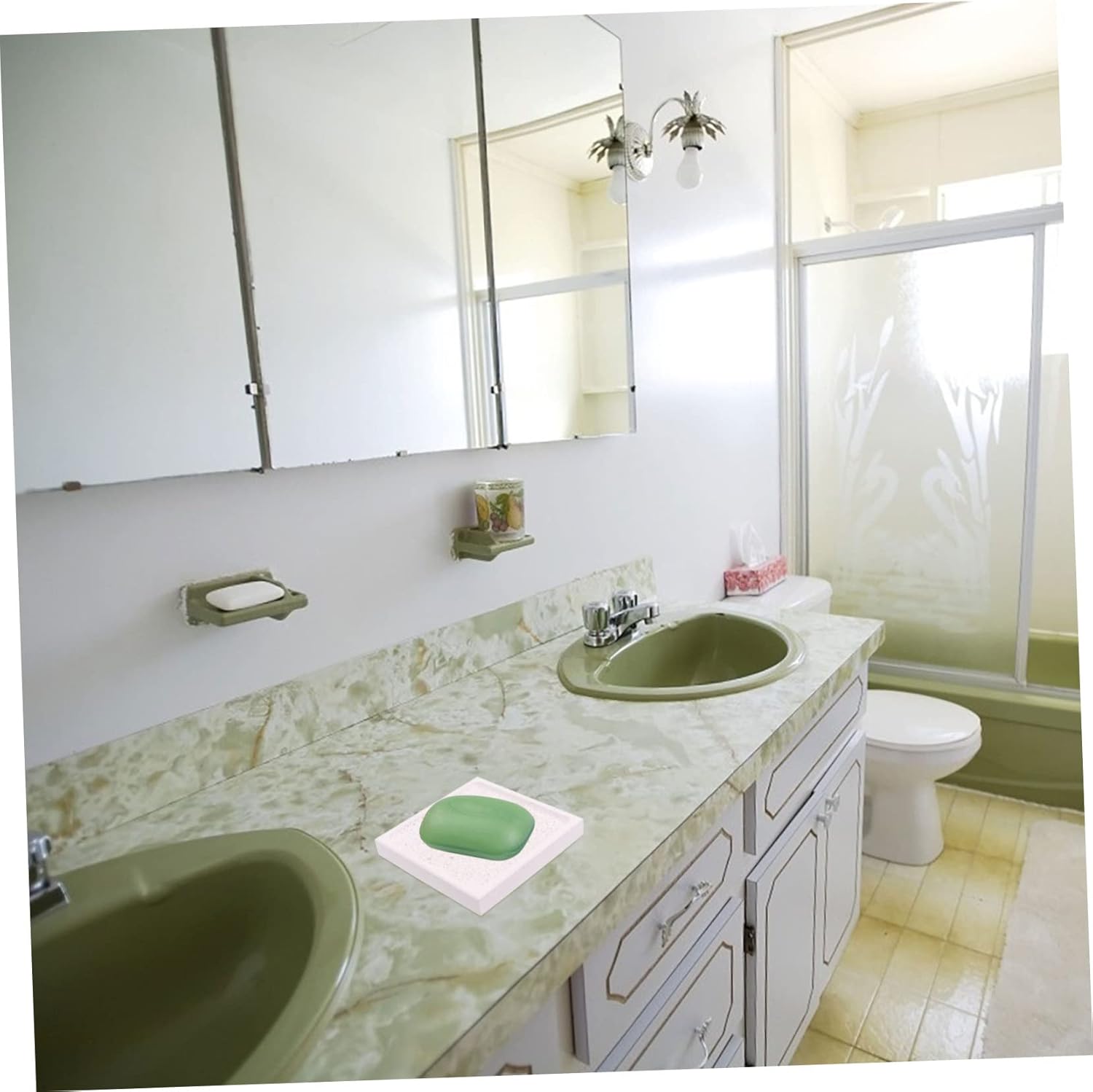SOAP DISH HOLDER WITH DIATOMATE ABSORBENT BATHROOM TRAY FOR HOME TRAVEL USE