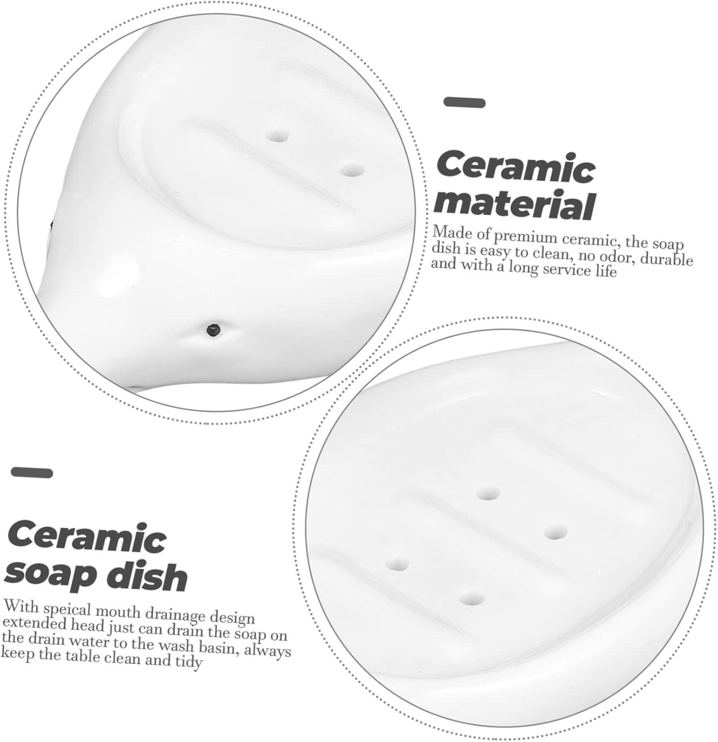 Amosfun Animal-Shape Self-Draining Soap Holder