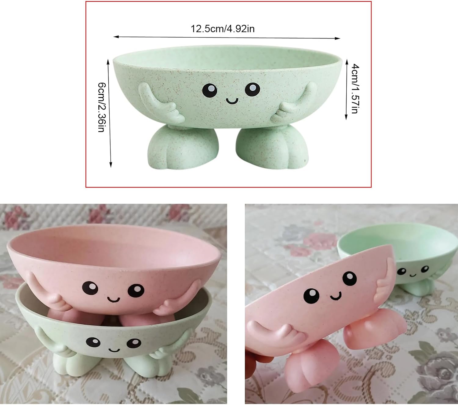 NentMent 2 Pack Cartoon Panda Soap Dish