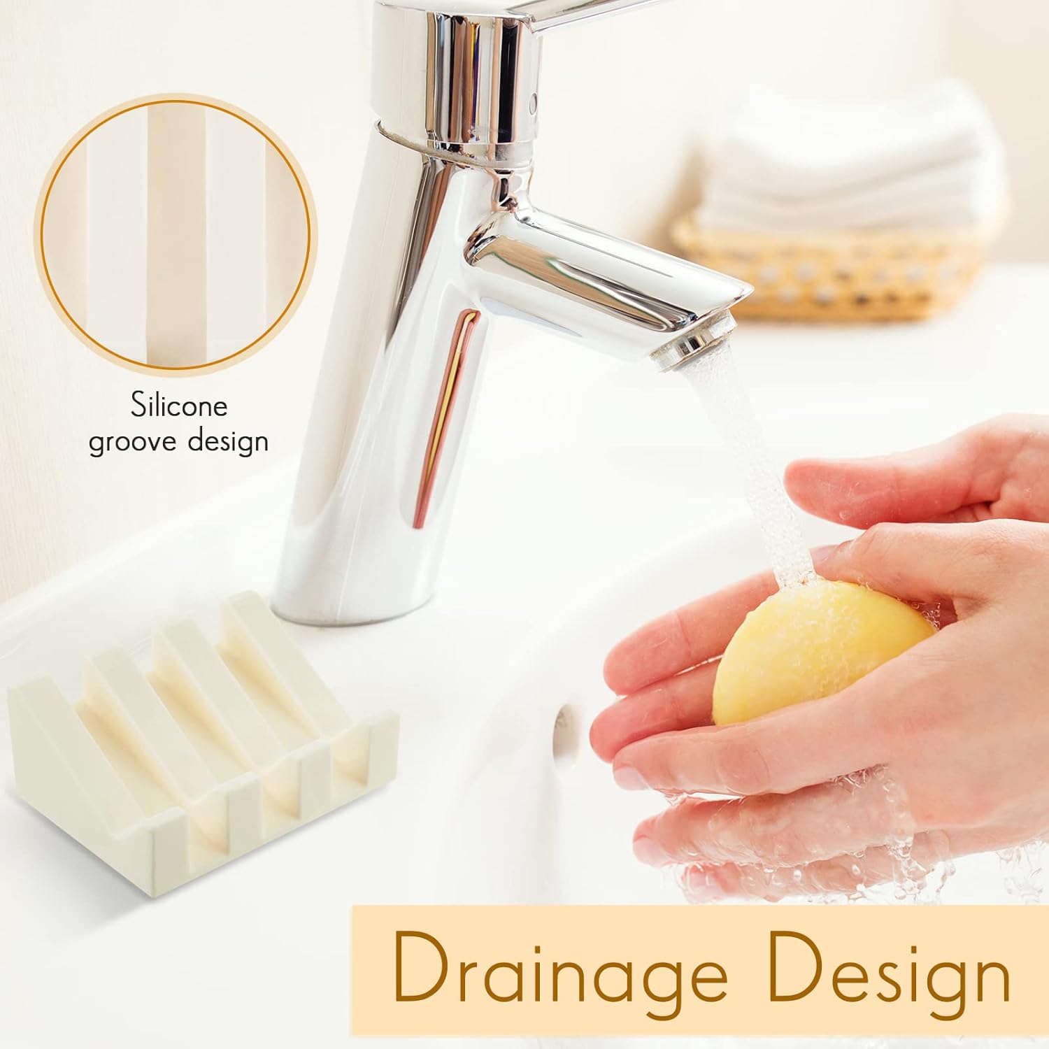 Cunhill Silicone Soap Dish with Drain
