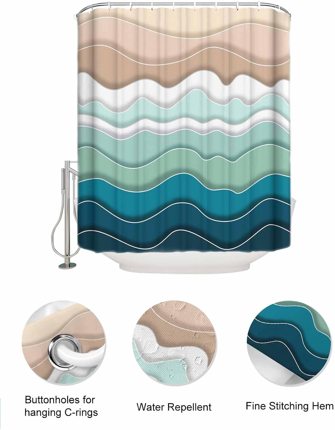 Quick Mesh Shower Caddy with 10 Storage Pockets for Bathroom Organizer