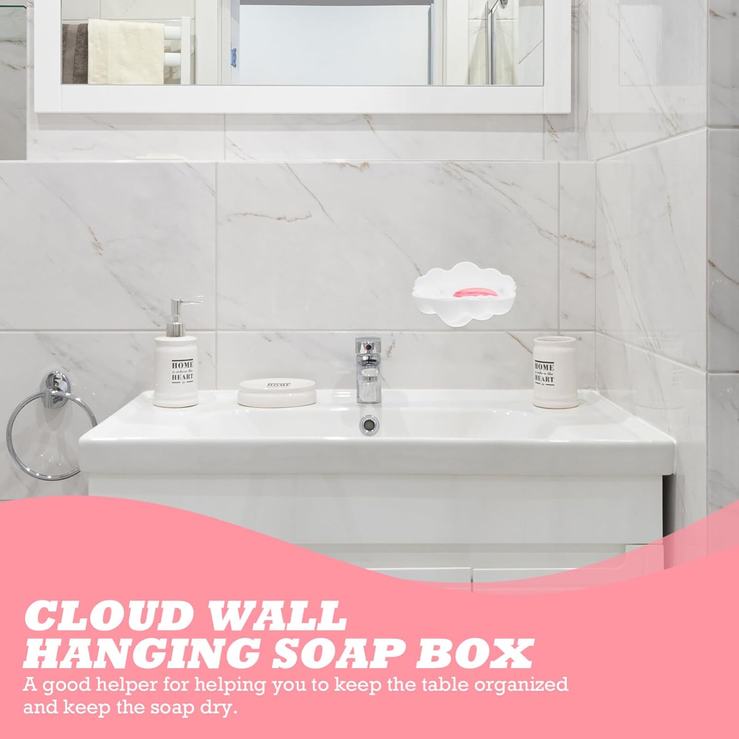 FOMIYES Wall-Mounted Durable White Soap Holder