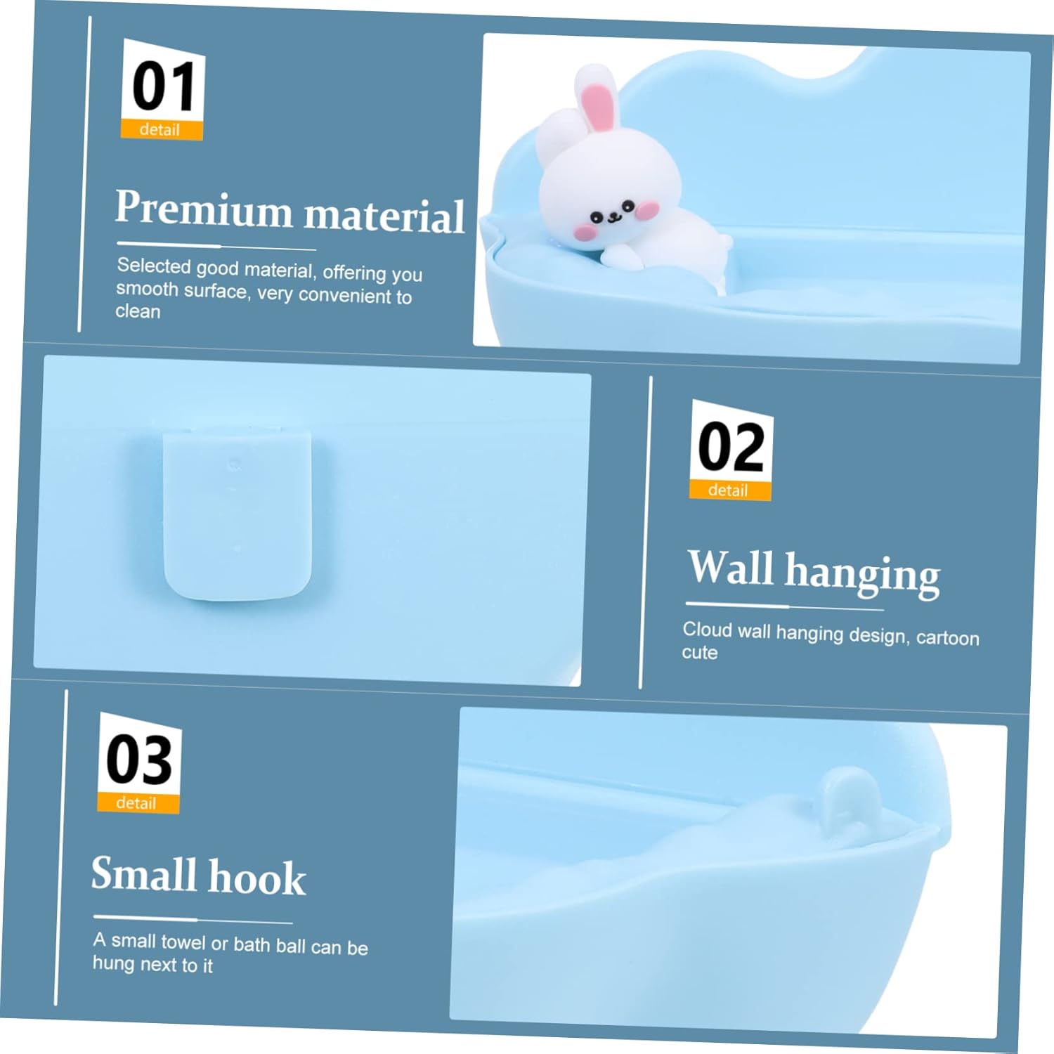 Stylish Wall-Mounted Cartoon Cloud Soap Dish for Bathroom Kitchen Organization