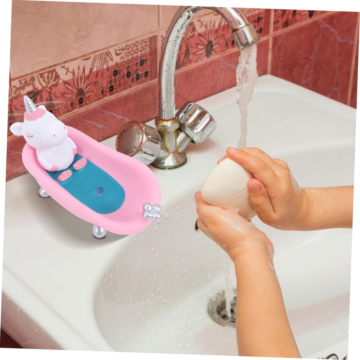 2pcs Cute Cartoon Animal Soap Holder Vinyl Dish for Bathroom