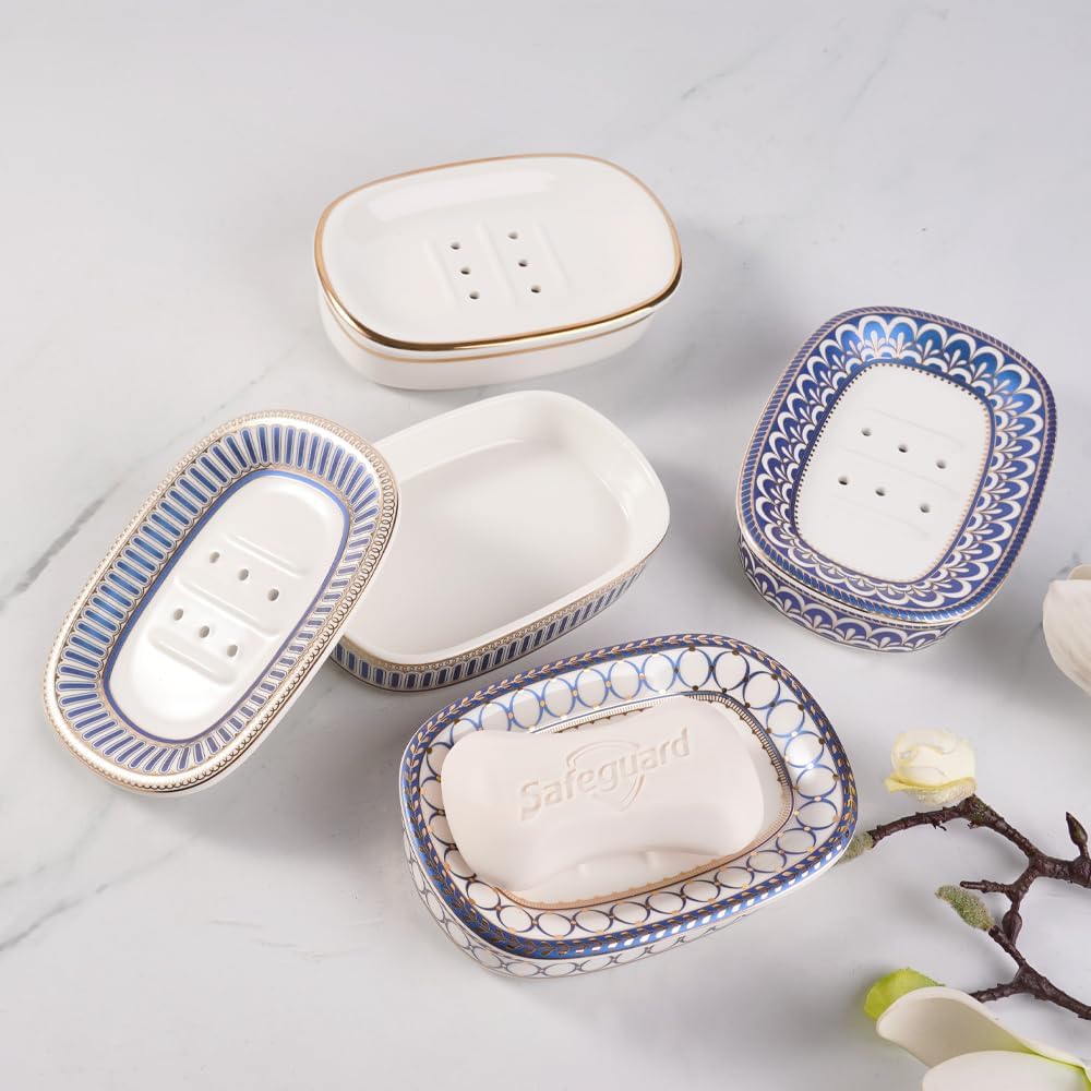 Elegant Self-Draining Soap Dish for Organized Bathroom Life