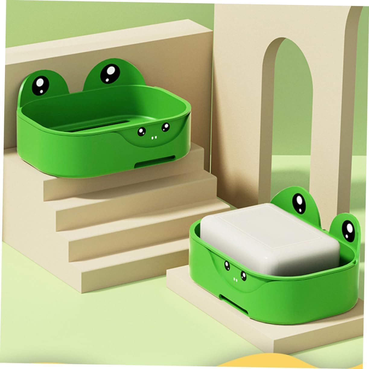 Frog Style Wall Mount Soap Dish Pp Material