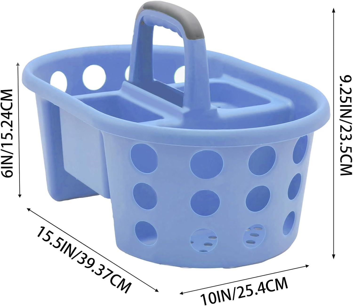 SimplyKleen 2-Piece Jumbo Shower Caddy with Handle