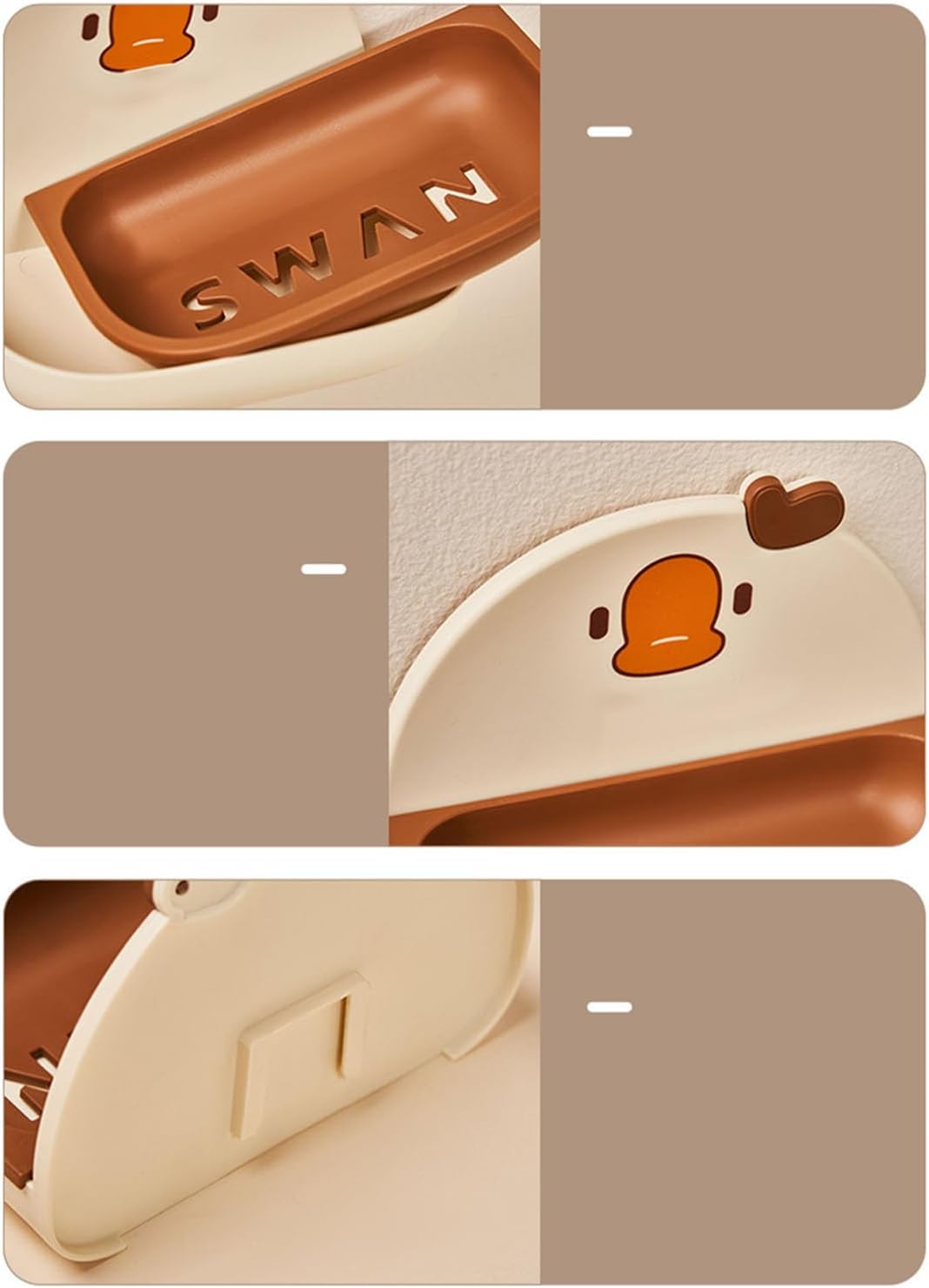 Beufee 2PCS Wall Mounted Soap Holder for Bathroom