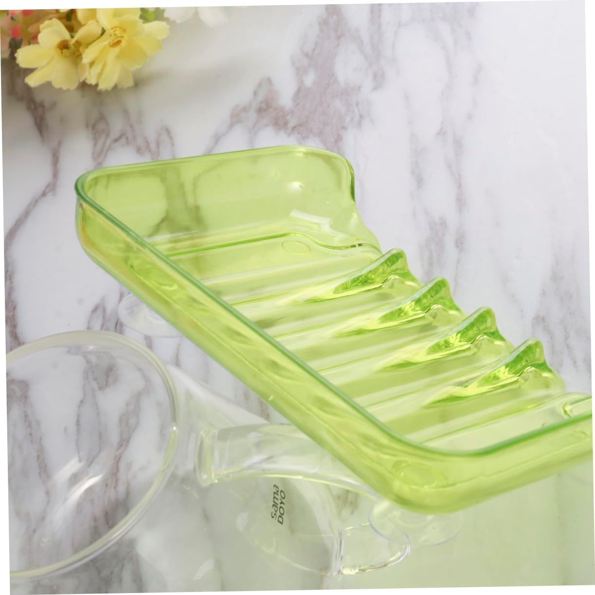 JoinPaya Modern Green Wall-Mountable Soap Dish for Bathrooms