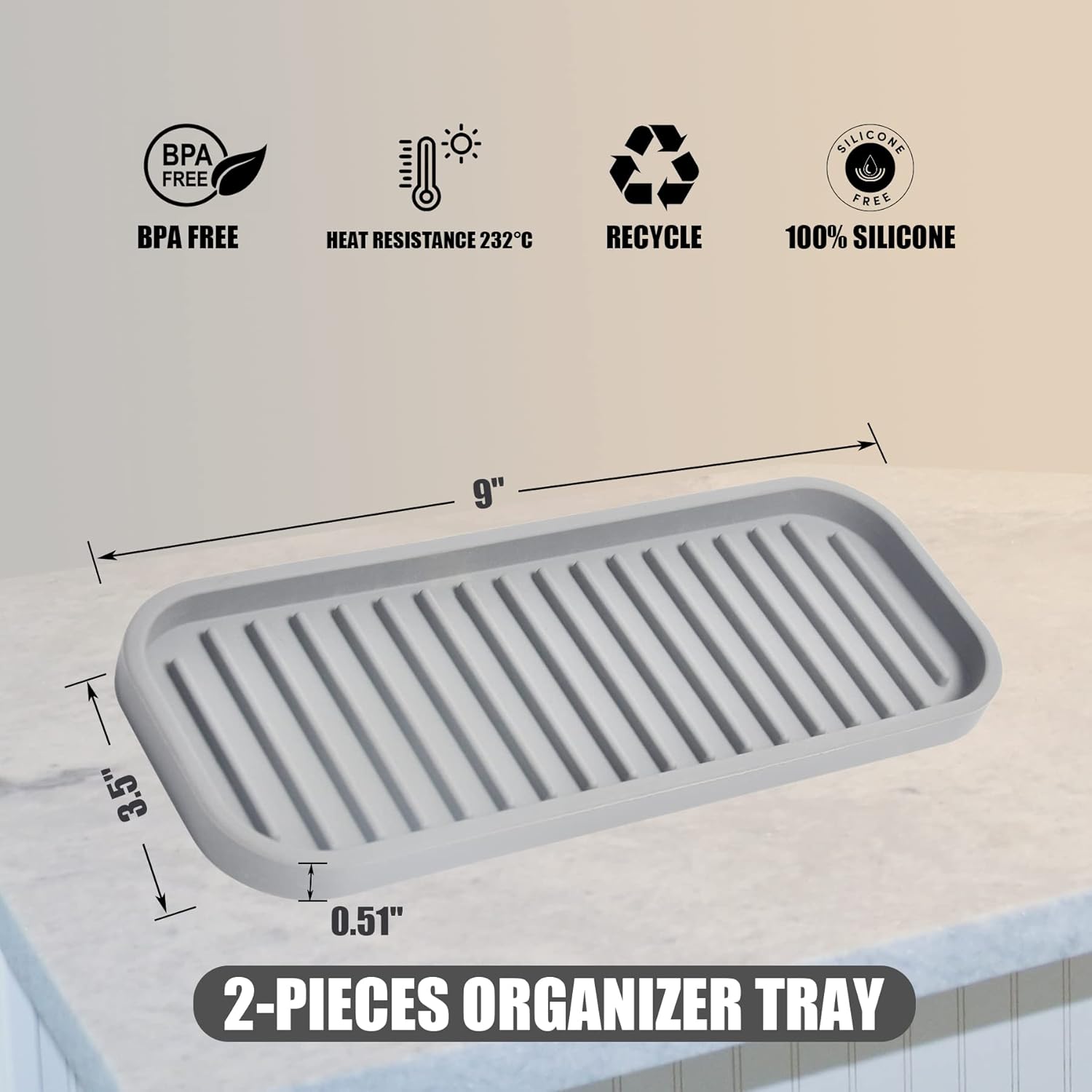 Mofason Silicone Soap Organizer Sink caddy