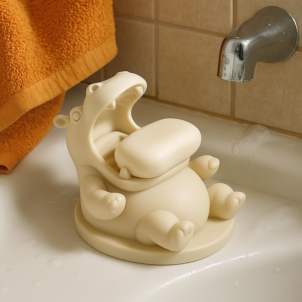 Adorable Hippo Design Soap Dish