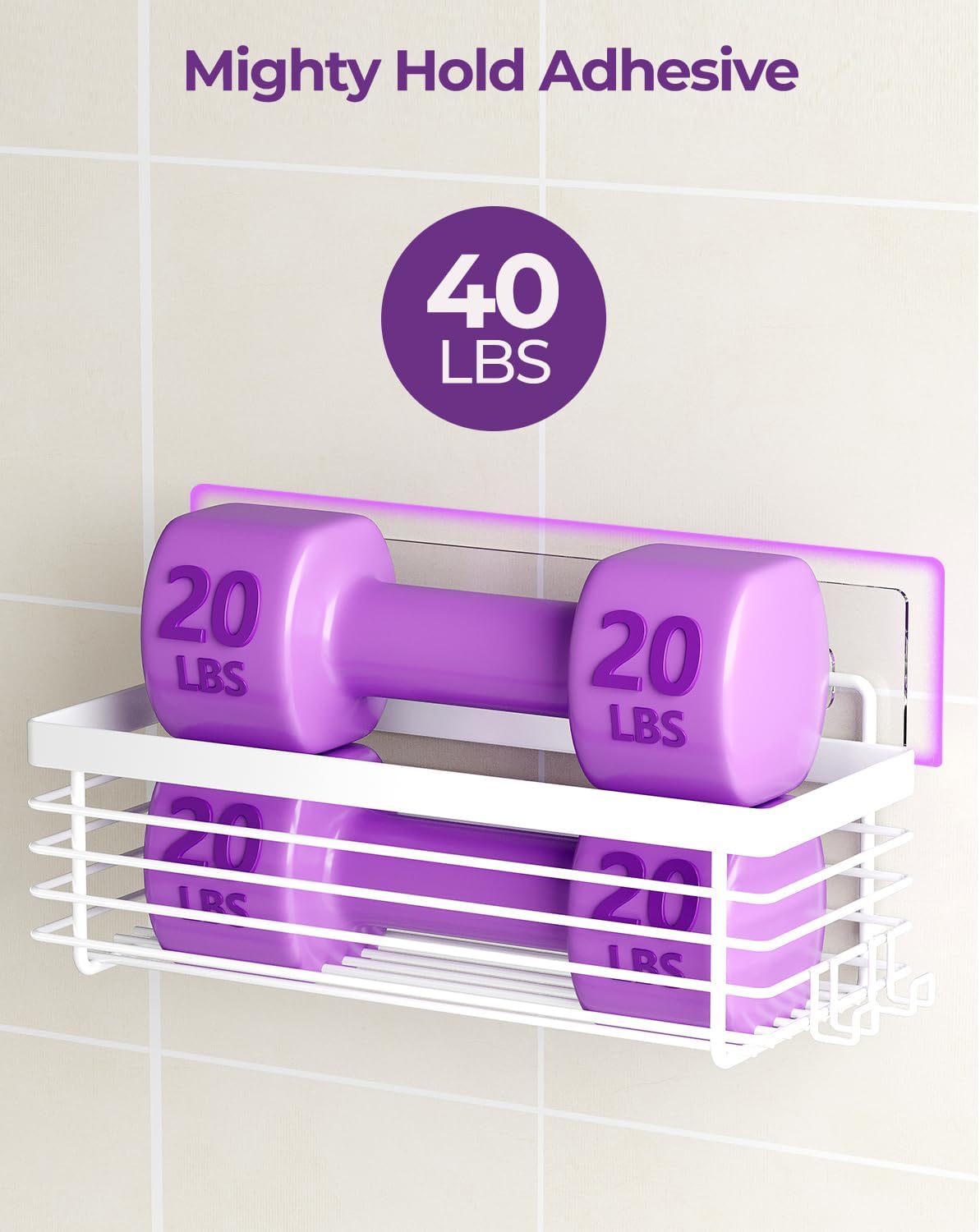 3-Pack Stainless Steel Shower Caddy