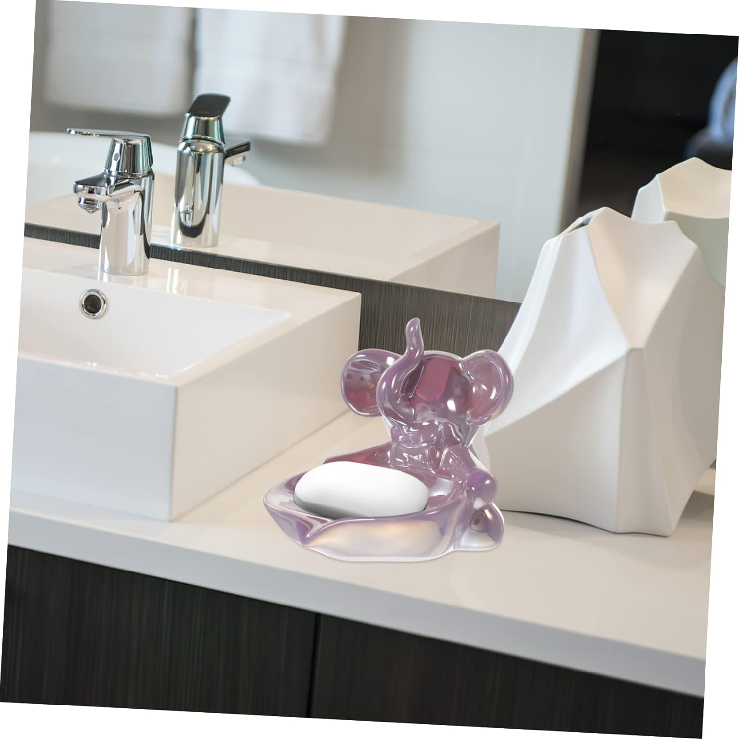 HoliBANNA - Stylish Ceramic Elephant Soap Holder for Boys and Girls
