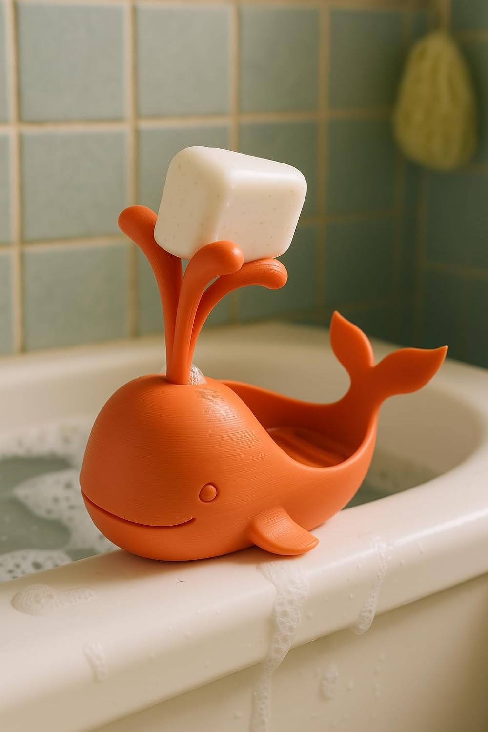 Whimsical Whale soap dish for kids