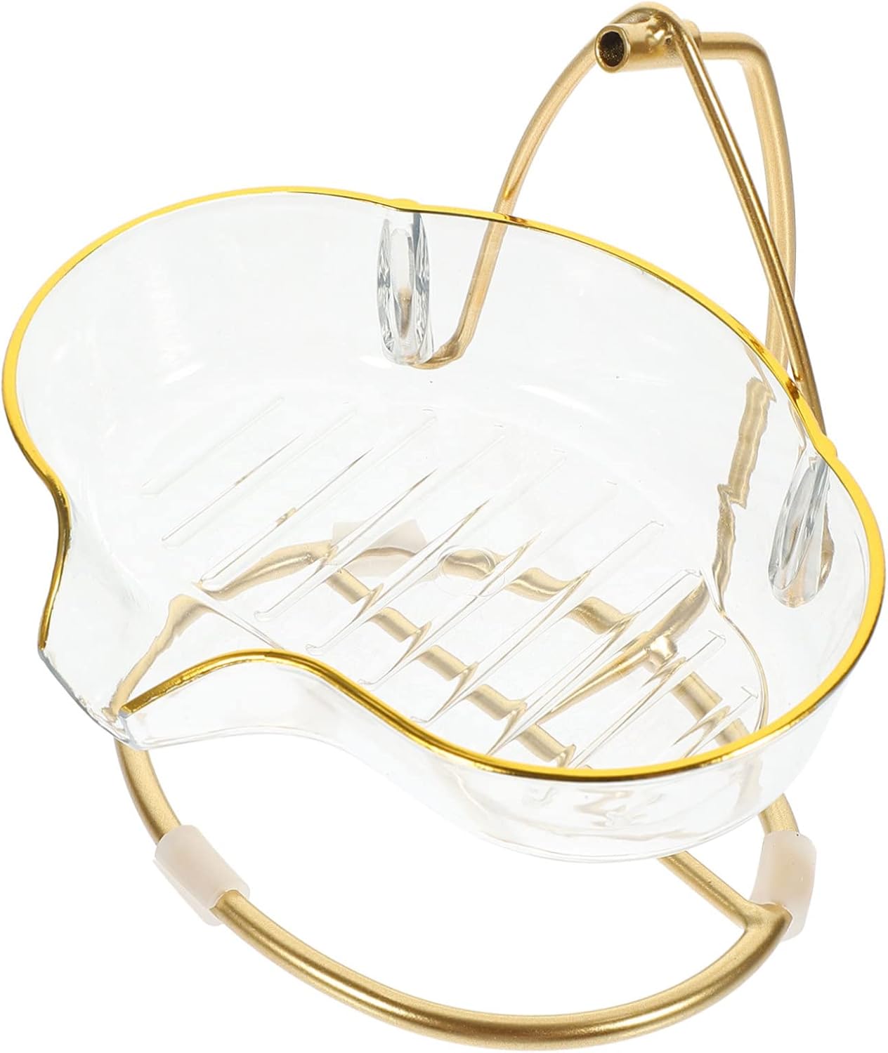 Zerodeko Clear Soap Holder with Iron Stand