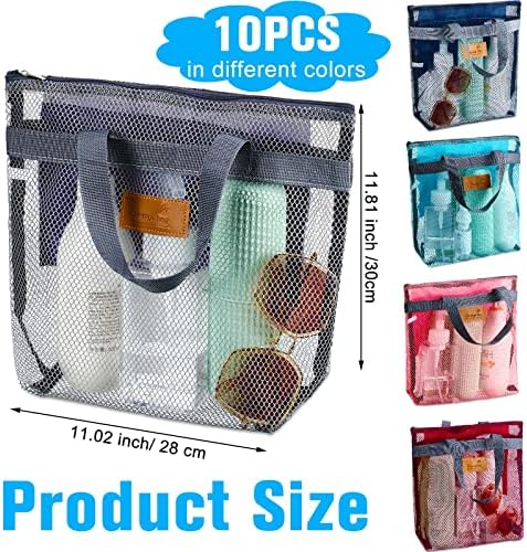 Tudomro 10 Piece Mesh Shower Caddy Tote Bag