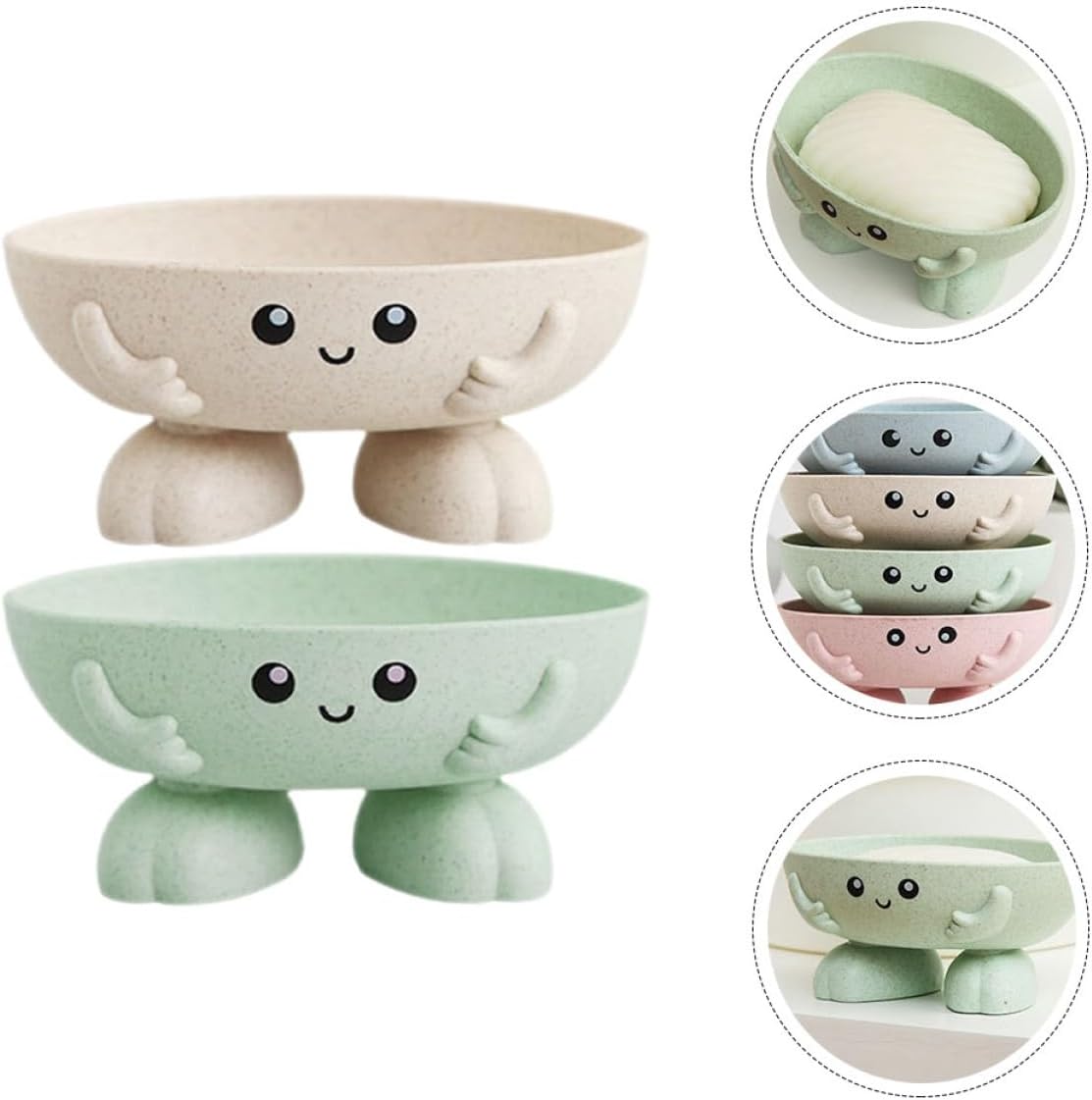 Cabilock 2-Piece Cartoon Soap Holder Trawarning-Style for Bathrooms Already