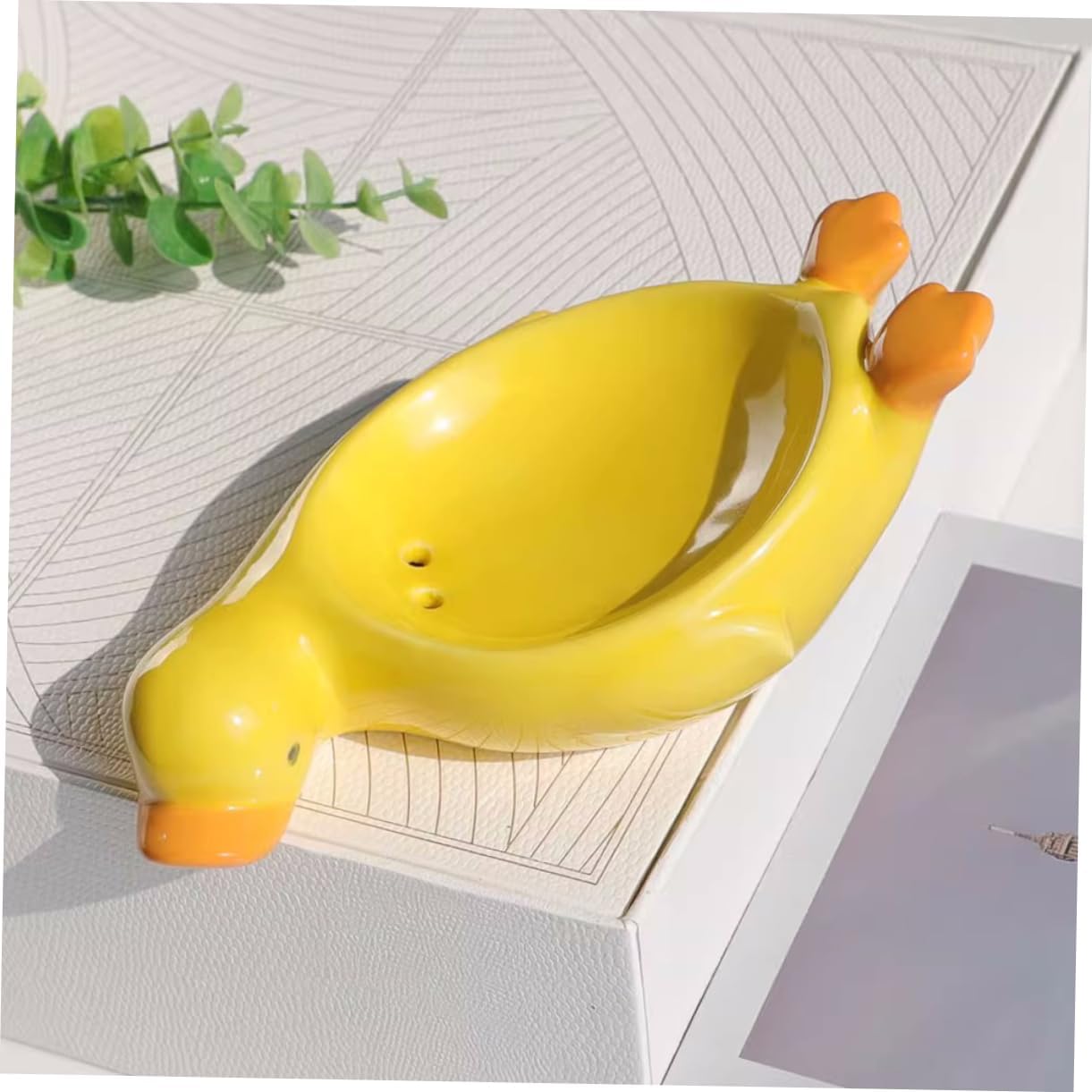 Duck-Shape Ceramic Soap Dish