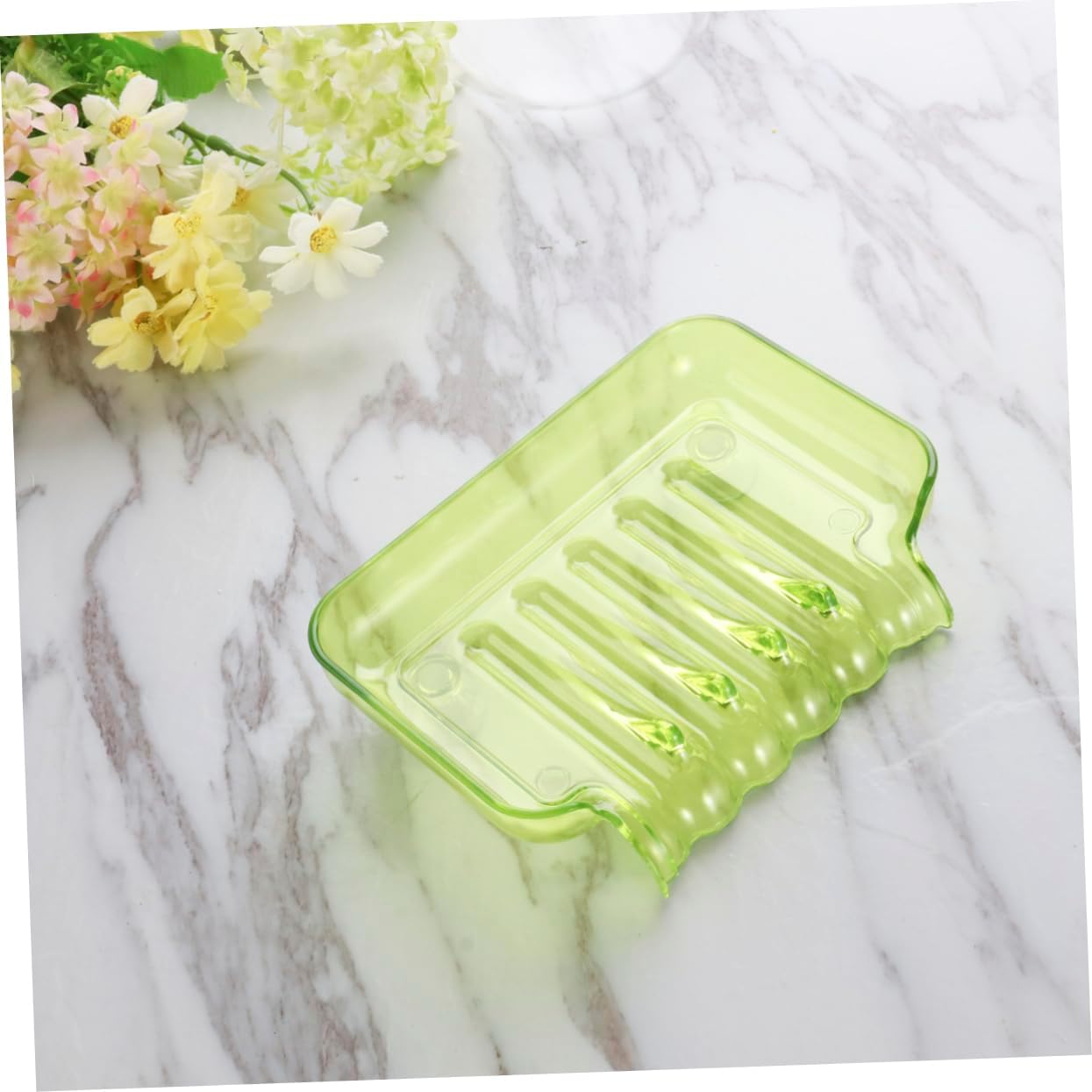 JoinPaya Modern Green Wall-Mountable Soap Dish for Bathrooms
