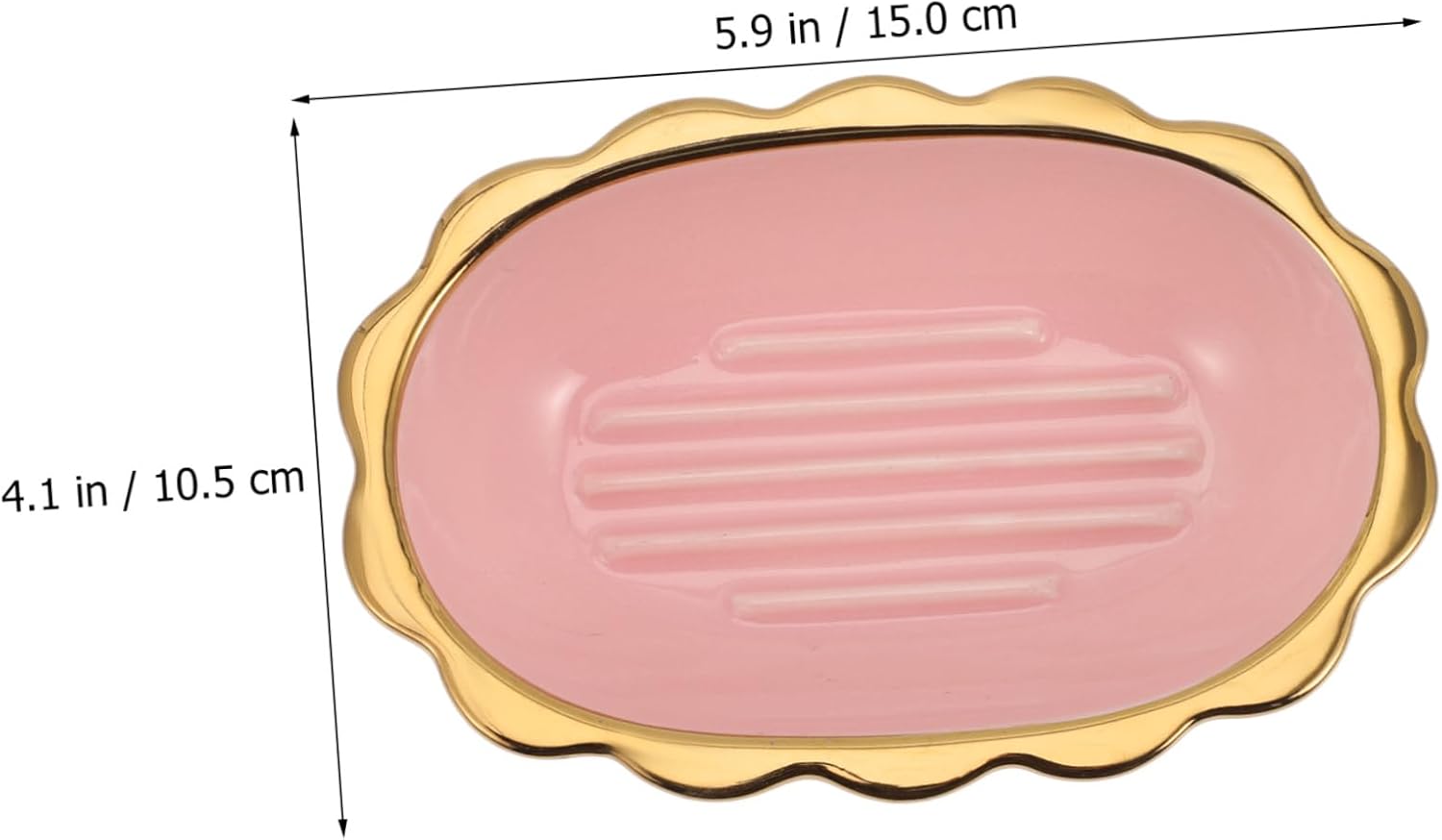 Zerodeko Ceramic Soap Dish Luxury with Elegant Design for Home Kitchen