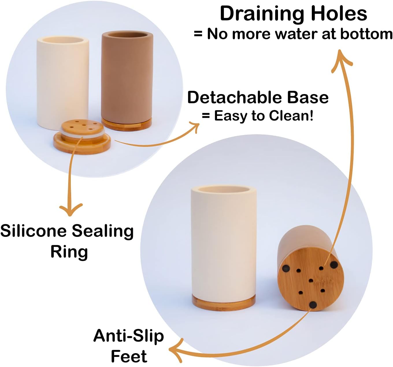 Matani Bamboo Diatomite Toothbrush Holder