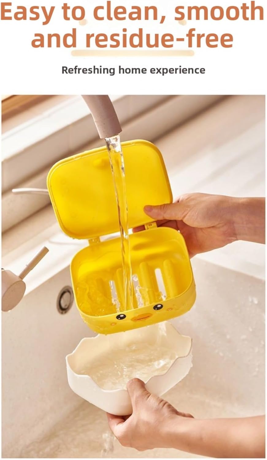 Adorable Travel HomeSoap Holder Cartoon Duck Design