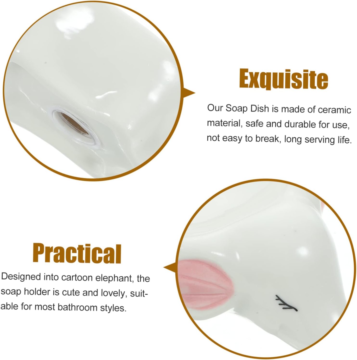 Adorable Ceramic Elephant Soap Dish