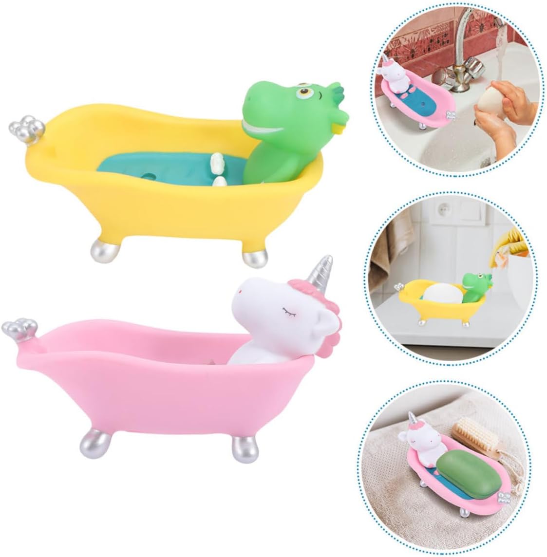Cute Cartoon Dinosaur Soap Holder for Kids