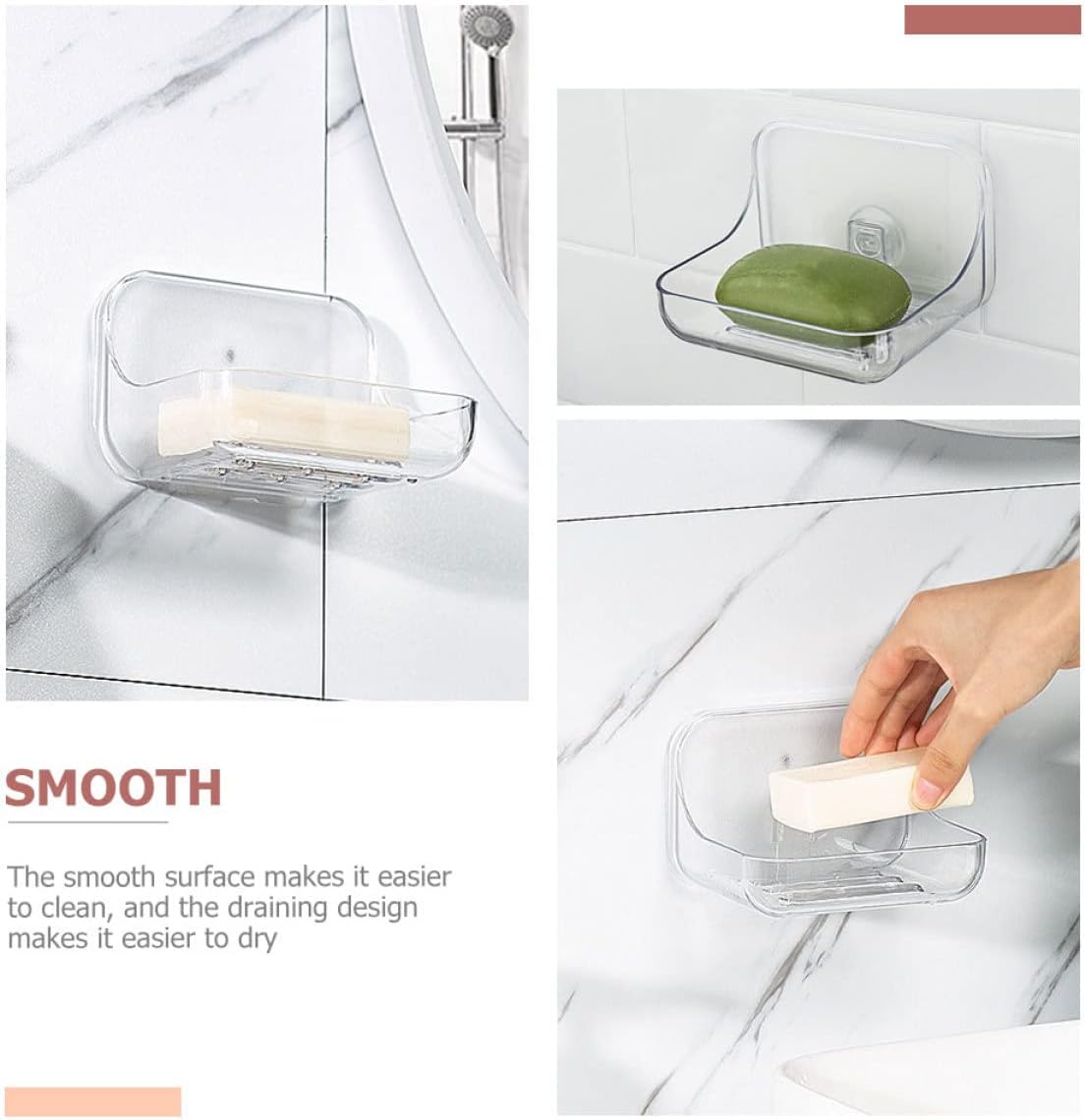 Victorasky Acrylic Wall-Mounted Bathroom Soap Dish