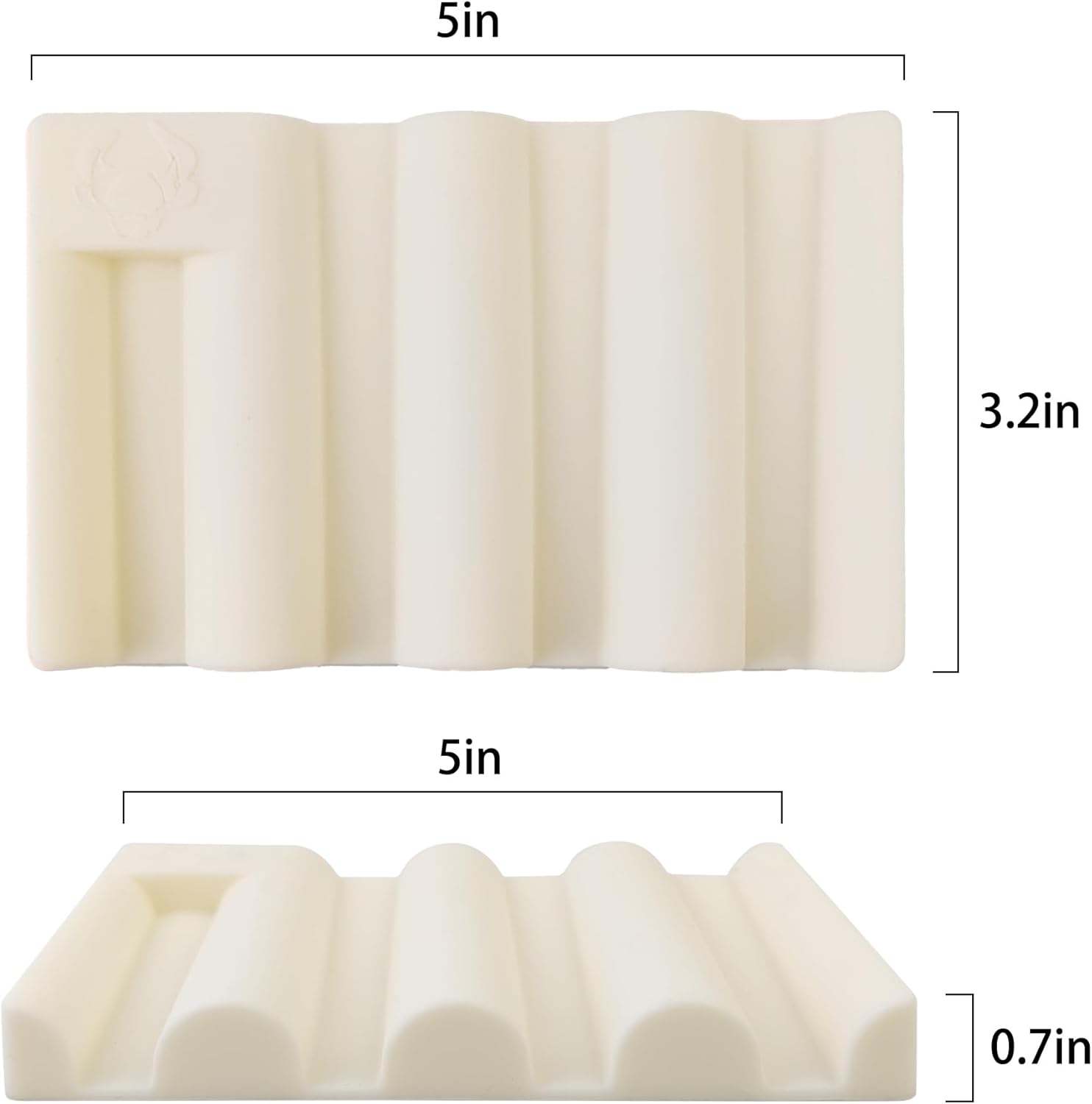 Neutral Color Silicone Soap Dish Non-Slip Durable