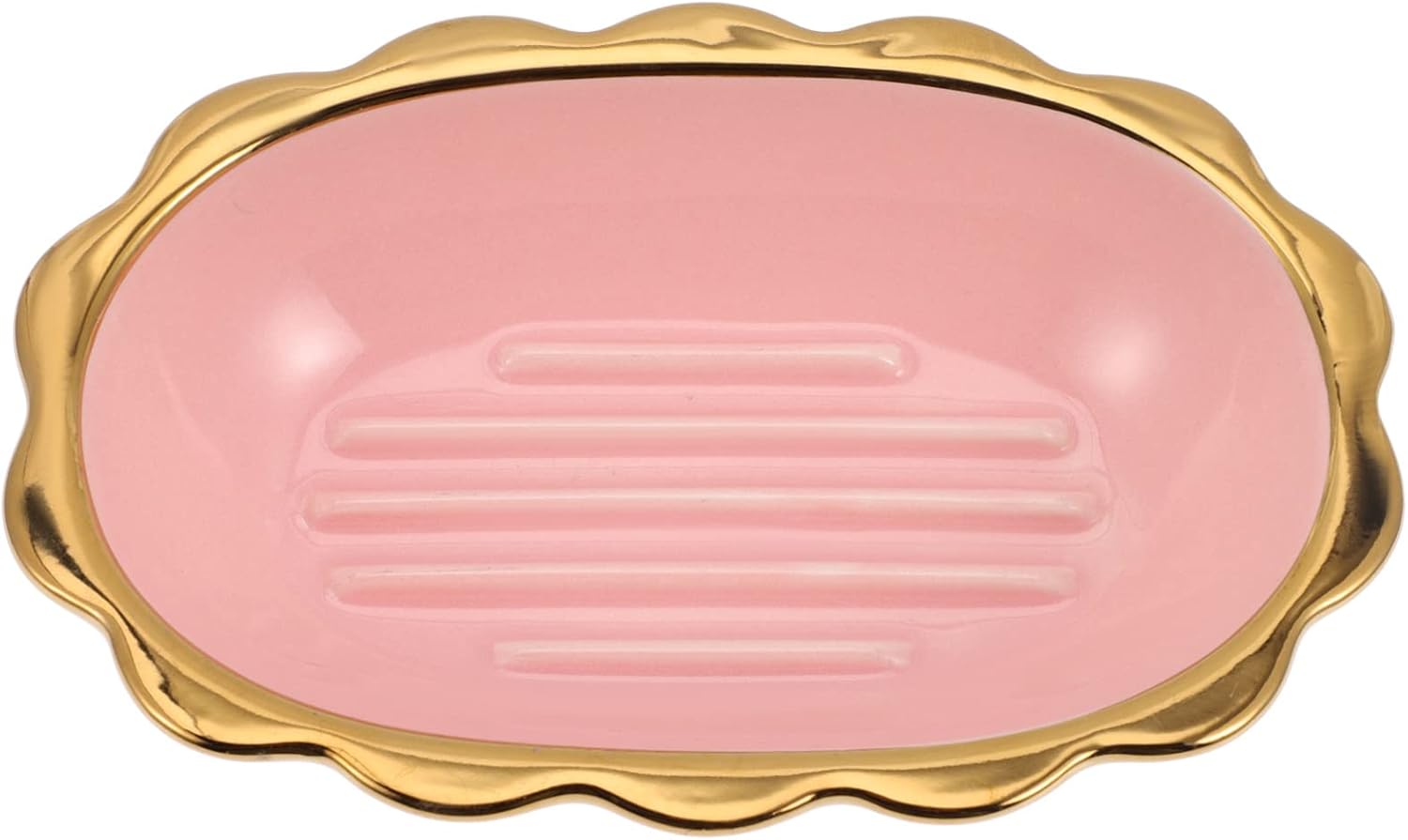 Ceramic Soap Dish with Lace Design