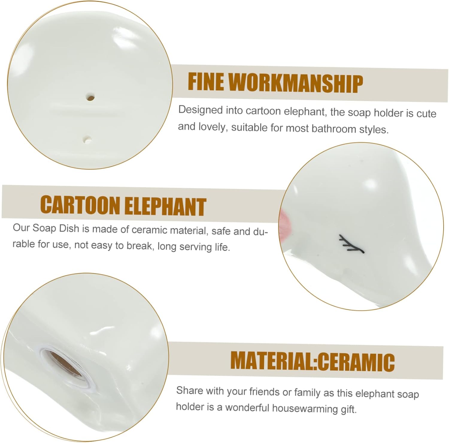 FETECHL Elephant Soap Dish