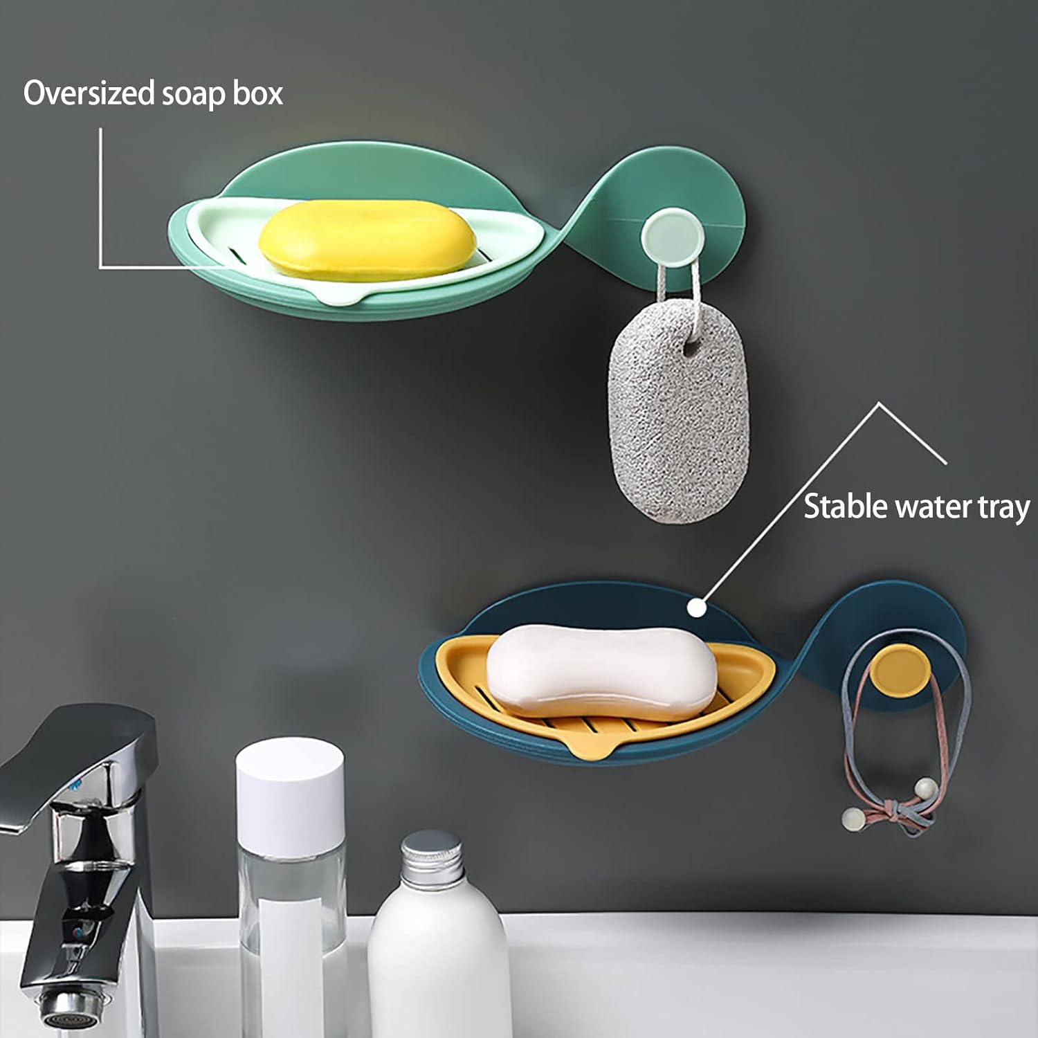 Cakina Folding Monkey Face Self-Draining Soap Rack for Kids in Bathroom