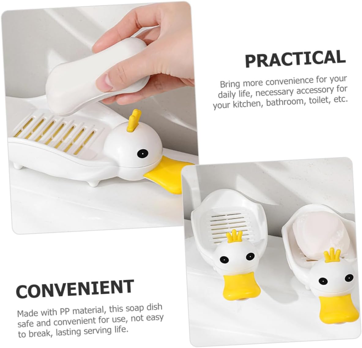 Ciieeo Creative Duck Storage Box White