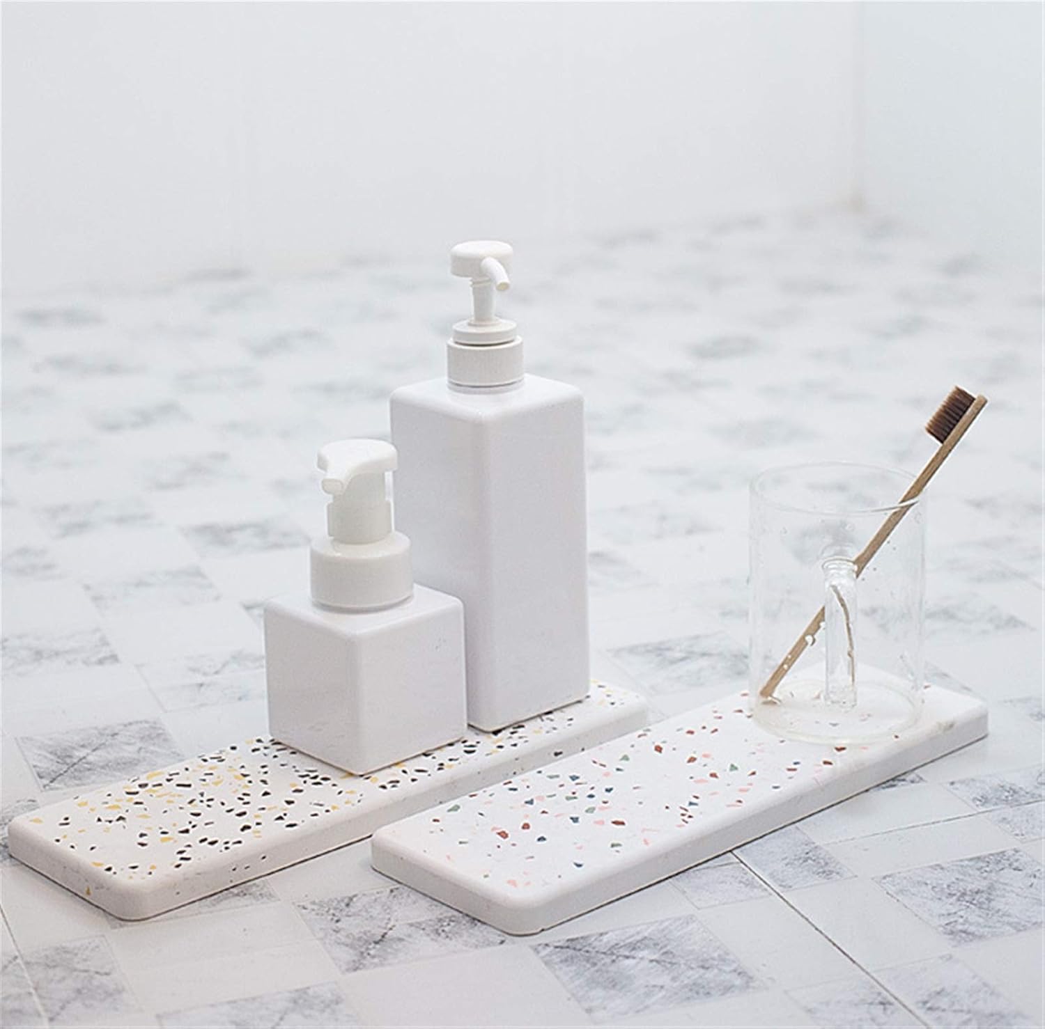 JUNMIN Diatomite Moisture Absorbent Bathroom Shelf Dish Creative Household Good