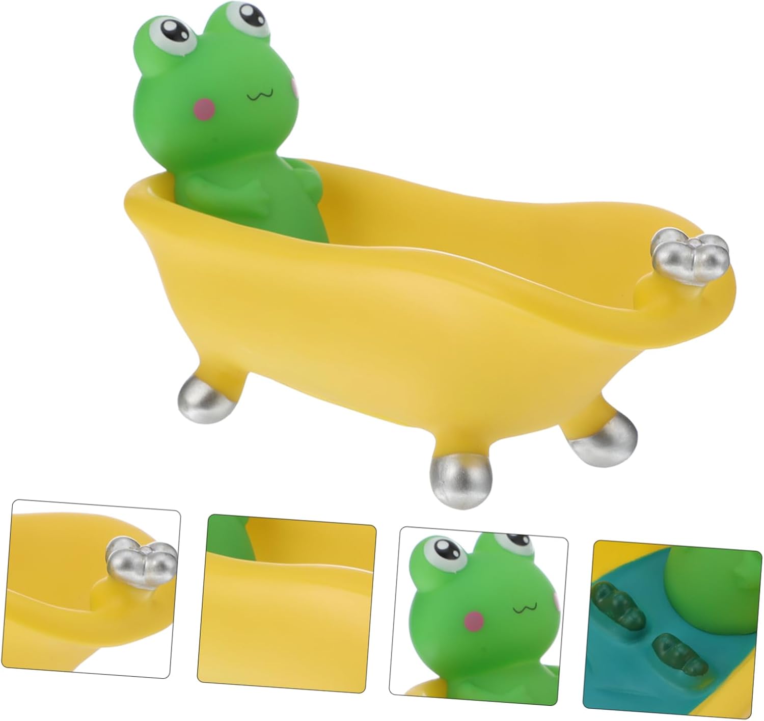 TINEASUR Frog-shaped Soap Dish - Draining Safe for Home Travel Use