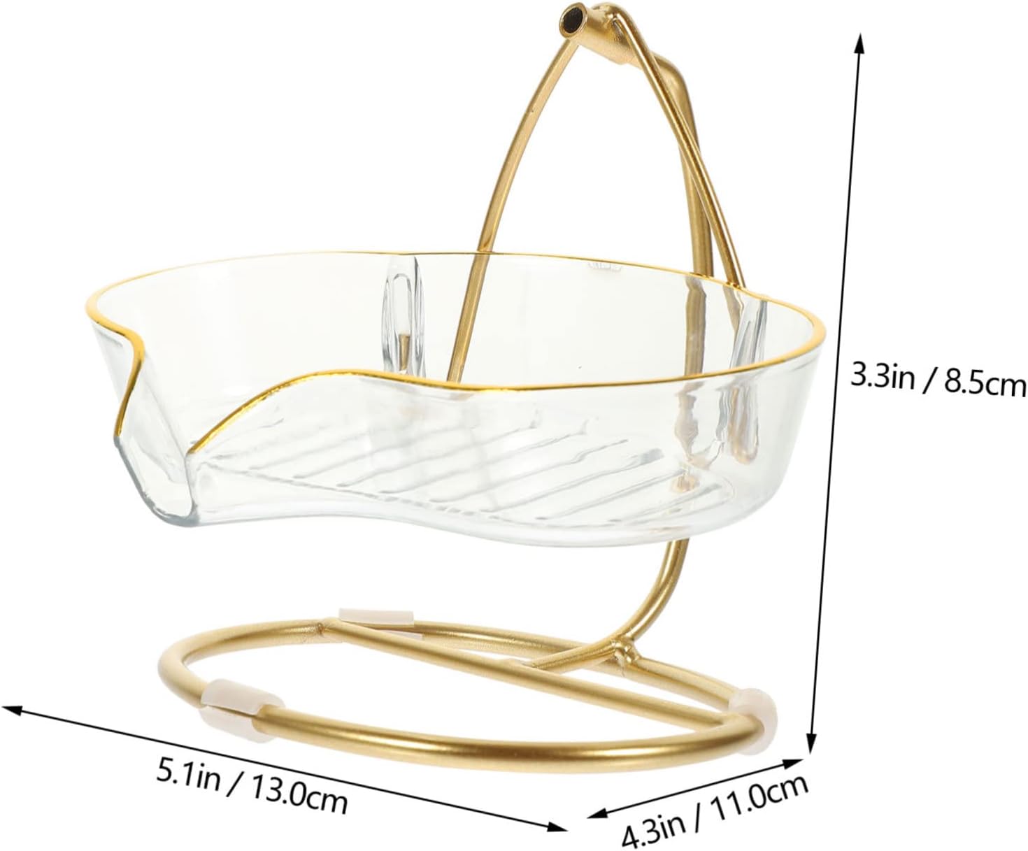 Magiclulu Transparent Dish with Iron Rack Decorative Organizer