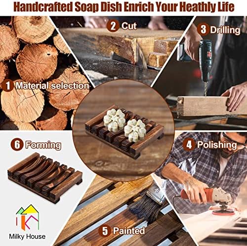 4-Piece Bamboo Soap Holder for Babies