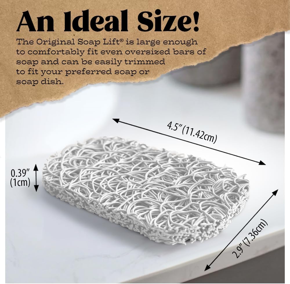 -flexible self-draining bar soap holder 2-pack