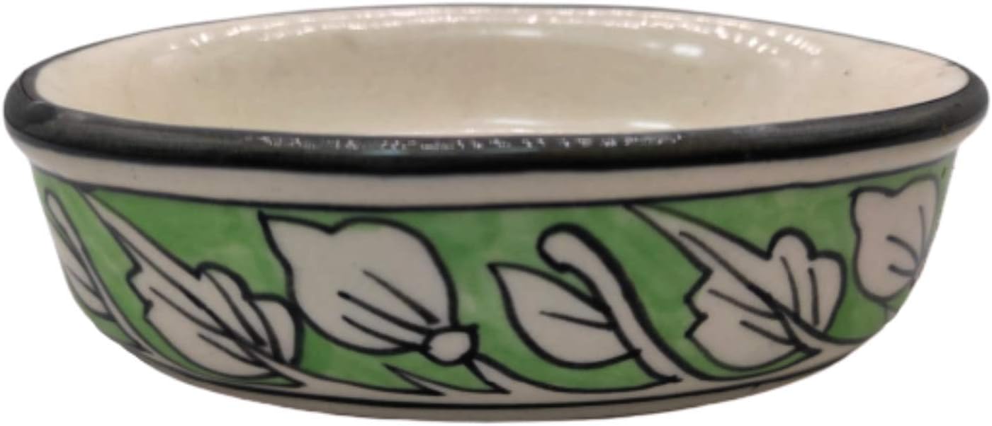 India Meets India Handicraft Ceramic Soap Dish for a Modern Bath Experience