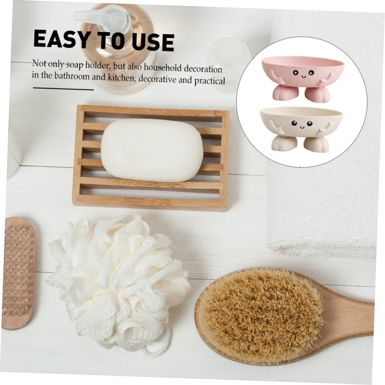 Amosfun 2pc Bar Soap Organizer for Organization