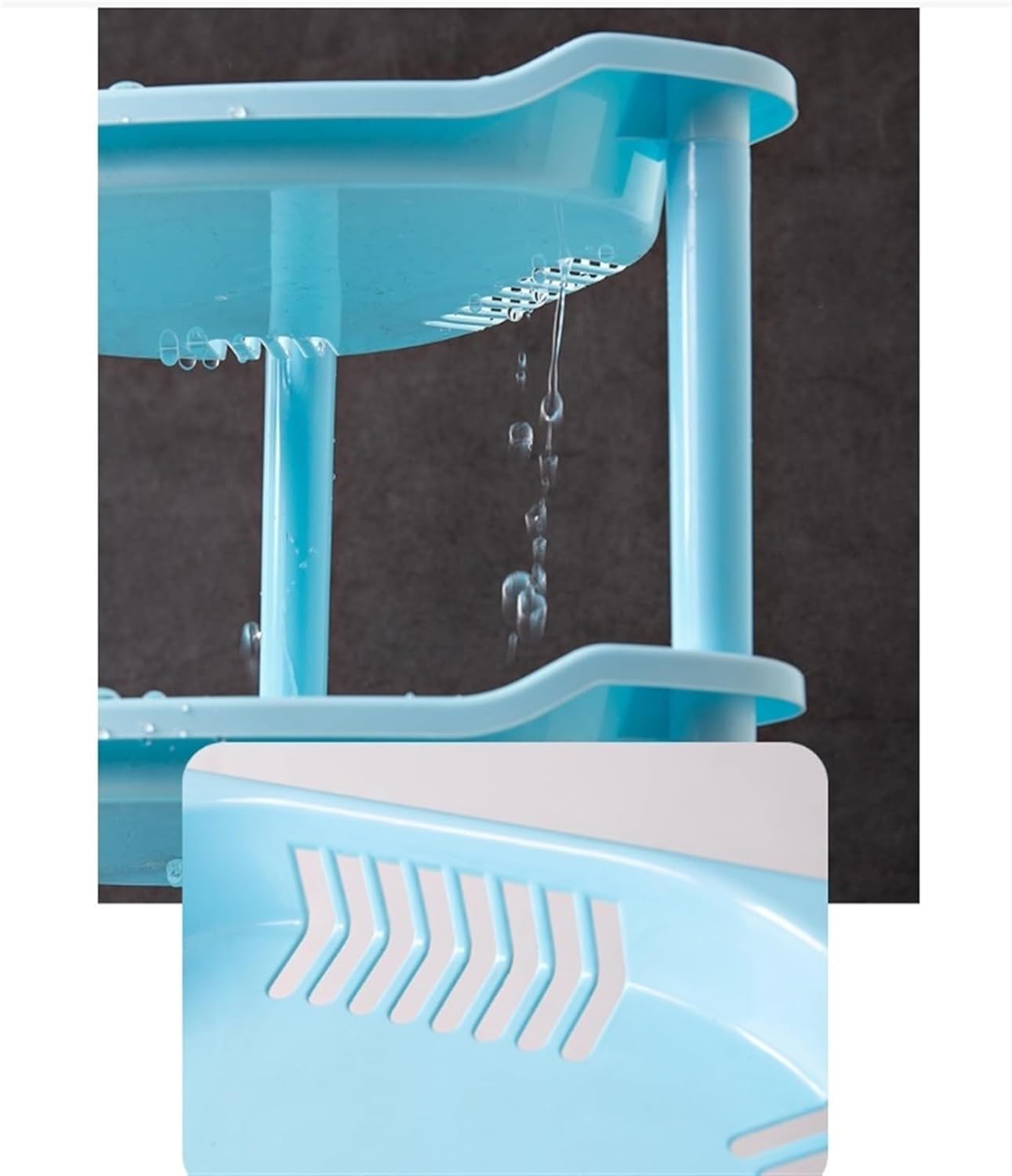 Plastic Corner Shelf 4 Tier Bathroom Organizer for Space