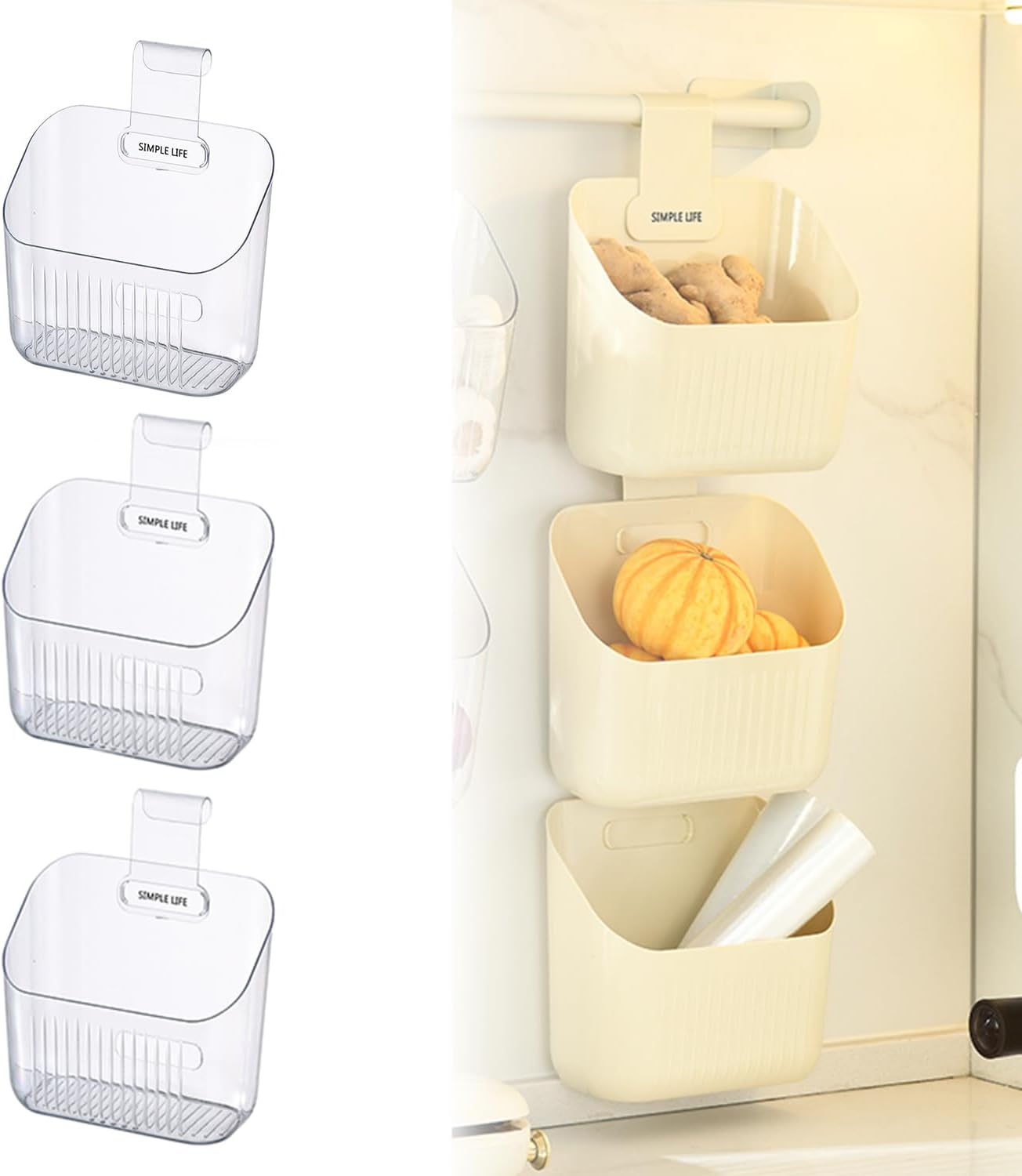 3-Piece Hanging Shower Basket Caddy Portable Wall Storage Organizer